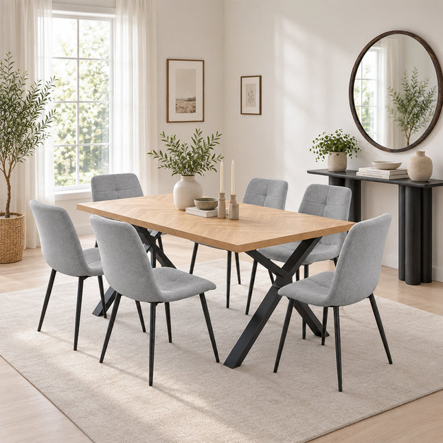 Sigrid - Contemporary Oak Dining Table & Helsinki Chairs