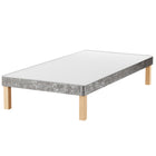 HL - Crushed Velvet Single Divan Base with Wooden Legs ( 3ft )