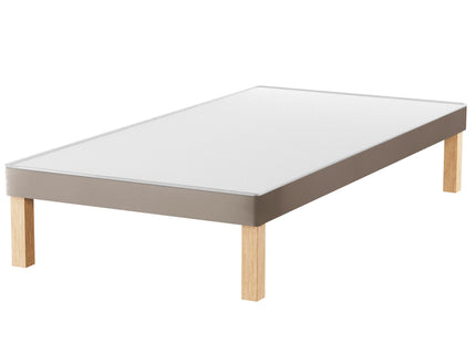 HL - Mink Plush Velvet Single Divan Base with Wooden Legs ( 3ft )