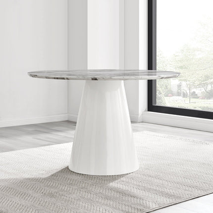 Storm - Marble Effect Round Dining Table