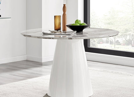 Storm - Marble Effect Round Dining Table