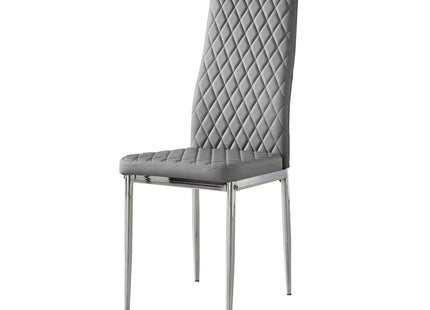 Studio - Grey Hatched Faux Leather Dining Chair