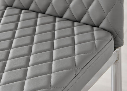 Studio - Grey Hatched Faux Leather Dining Chair