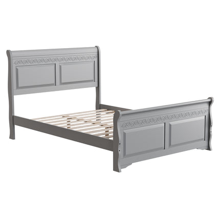 Star - Sleigh Style Double Grey Bed Frame (4ft6)