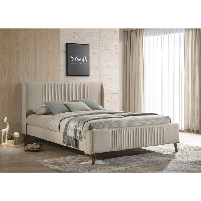 Sunset - Upholstered Beige Divan Bed | 4ft6 Double