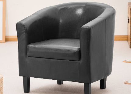 Tempo  - Black PU Tub Chair