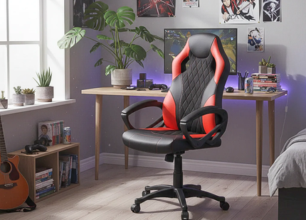 Titan Gaming Chair – Black & Red Ergonomic Office Chair