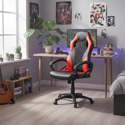 Titan Gaming Chair – Black & Red Ergonomic Office Chair