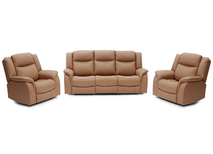 Torque 3+1+1 Brown Eco Leather Reclining Suite | Manual or Electric