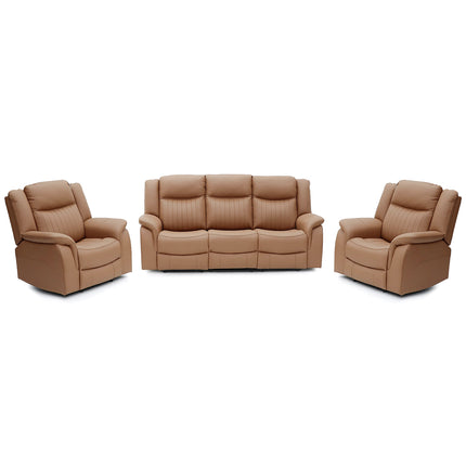 Torque 3+1+1 Brown Eco Leather Reclining Suite | Manual or Electric