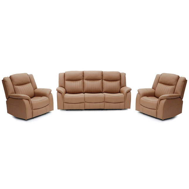 Torque 3+1+1 Brown Eco Leather Reclining Suite | Manual or Electric