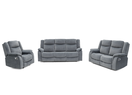 Torque - 3+2+1 Grey Reclining Suite