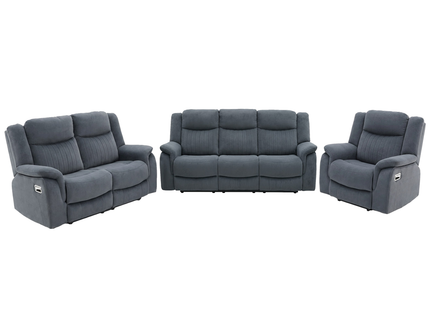 Torque - 3+2+1 Grey Reclining Suite