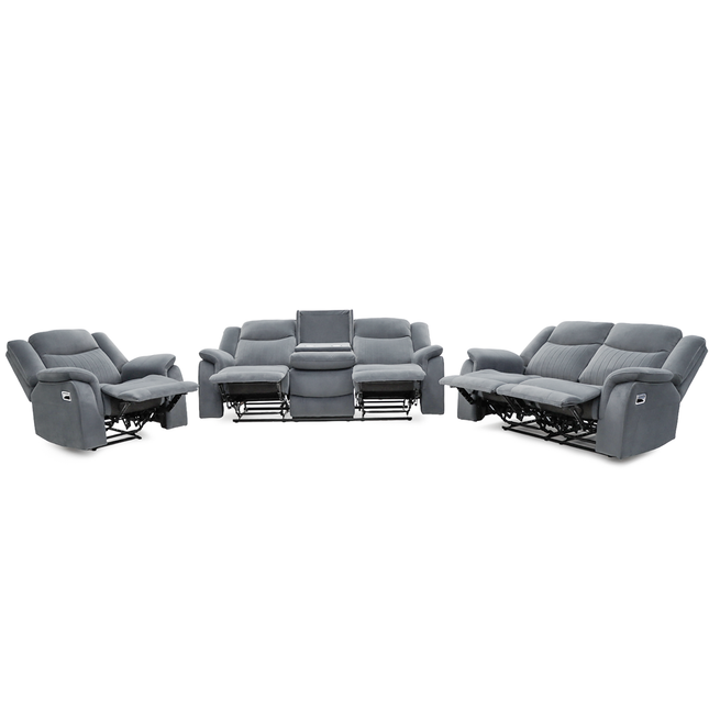 Torque - 3+2+1 Grey Reclining Suite