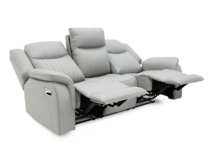 Torque 3+2+1 Light Grey Eco Leather Reclining Suite