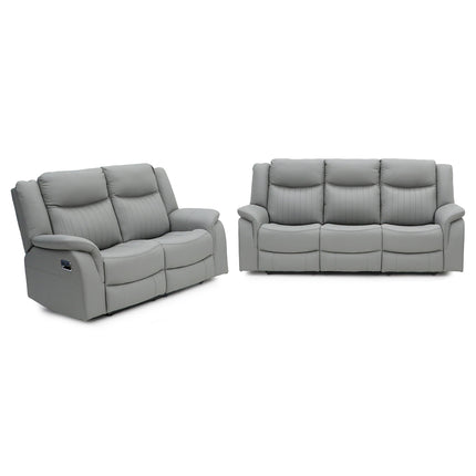 Torque 3+2 Grey Eco Leather Reclining Suite | Manual or Electric