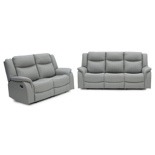Torque 3+2 Grey Eco Leather Reclining Suite | Manual or Electric