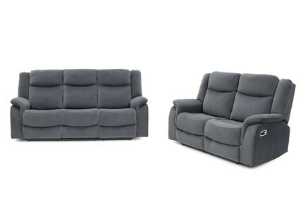 Torque - 3+2 Grey Reclining Suite