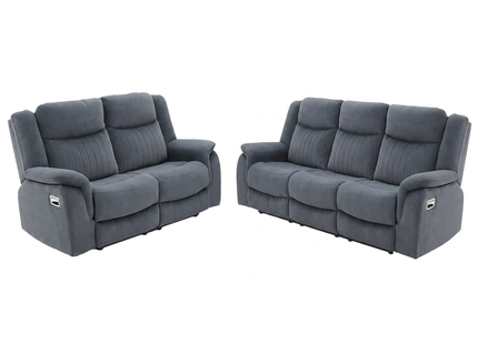Torque - 3+2 Grey Reclining Suite