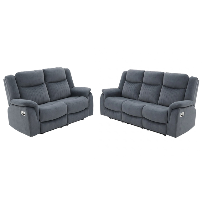Torque - 3+2 Grey Reclining Suite