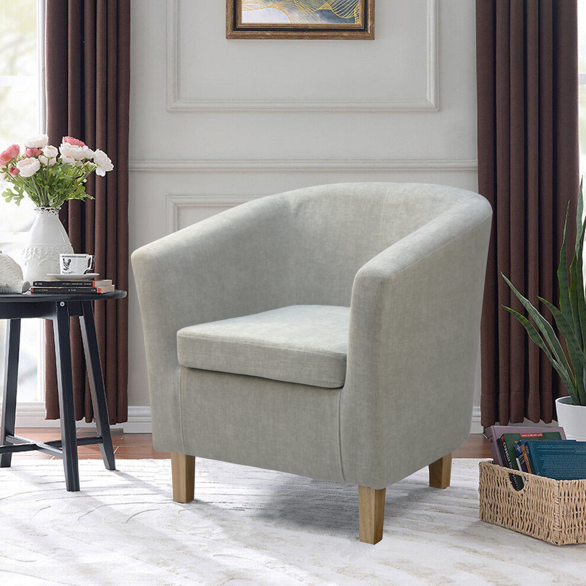 Tub Chair Greige – Bargaintown - Main Image