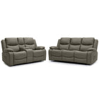 Voltrix - 3+2 Grey Electric Recliner Suite with Drinks Tray