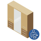 3 Door Wardrobe Assembly