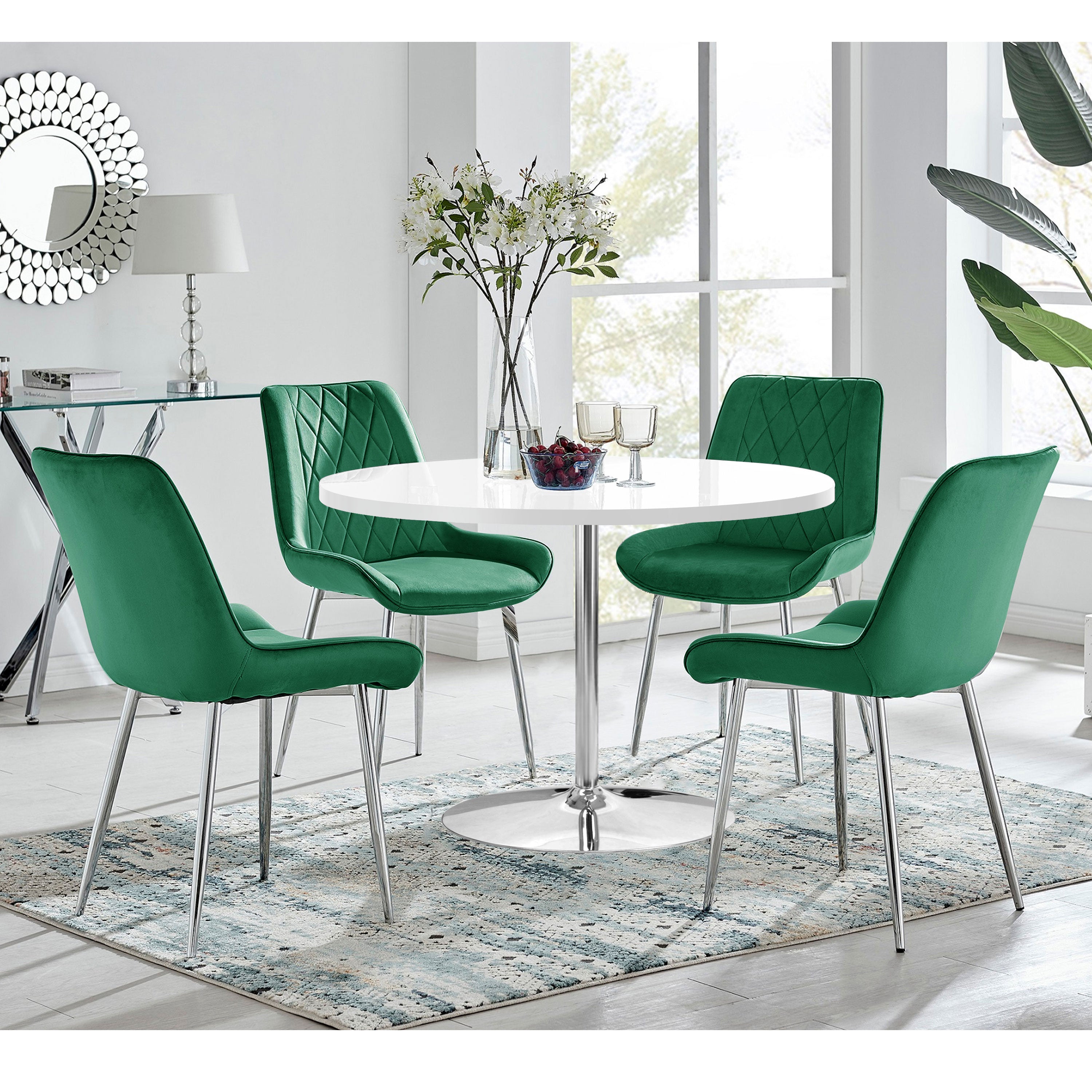 Room White Table Green Chairs Mint Green Chairs Green Dining Room