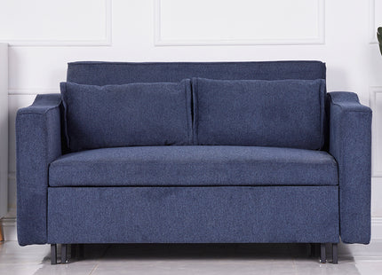 Aspen - Denim Blue Fabric 2 Seater Sofa Bed
