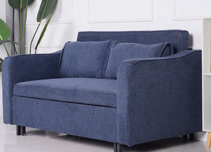 Aspen - Denim Blue Fabric 2 Seater Sofa Bed