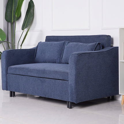 Aspen - Denim Blue Fabric 2 Seater Sofa Bed