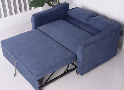 Aspen - Denim Blue Fabric 2 Seater Sofa Bed