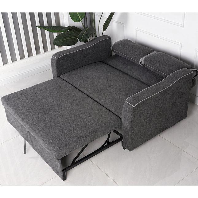 Aspen - Charcoal Fabric 2 Seater Sofa Bed