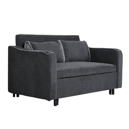 Aspen - Charcoal Fabric 2 Seater Sofa Bed