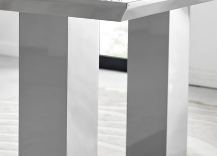 Atlanta - Grey Modern High Gloss Dining Table & Finbar Grey Chairs