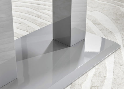 Atlanta - Grey Modern High Gloss Dining Table & Finbar Grey Chairs