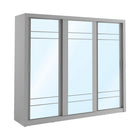 Boston 3 Door Mirrored Sliding Wardrobe | Grey