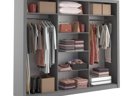 Boston 3DR Wardrobe Grey