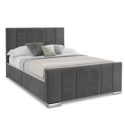 Brook - Velvet King Sized Divan Bed & Mattress (5ft)