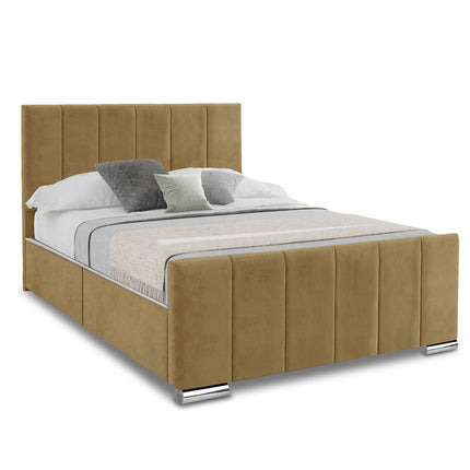 Brook - Velvet King Sized Divan Bed & Mattress (5ft)