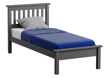 Cambridge - Charcoal Single Frame Bed & Mattress (3ft)