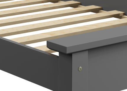 Cambridge - Charcoal Single Frame Bed & Mattress (3ft)