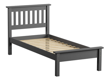 Cambridge - Charcoal Single Frame Bed & Mattress (3ft)