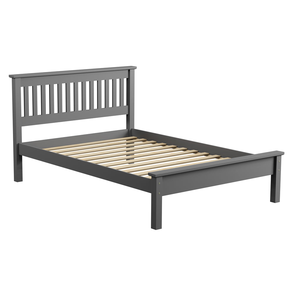 Cambridge - Charcoal Small Double Frame Bed & Mattress (4ft) – Bargaintown