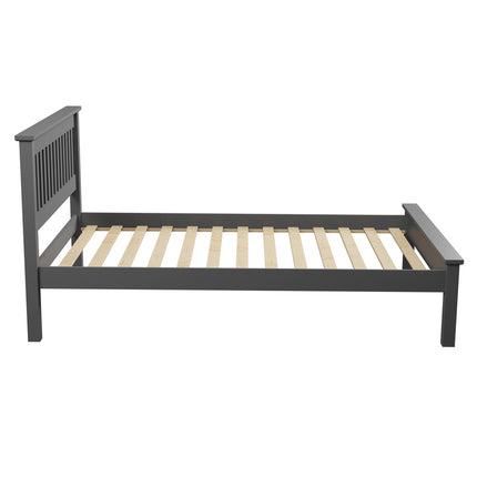 Cambridge - Charcoal King Sized Frame Bed & Mattress (5ft)