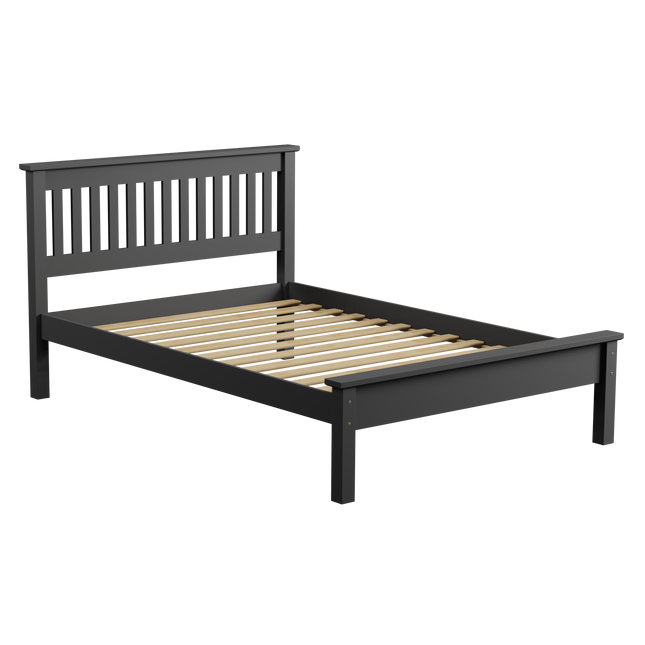 Cambridge - Charcoal Double Frame Bed & Mattress (4ft6)