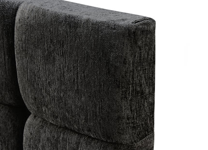 Chenille - Cubed Buttoned Single Headboard (3ft)