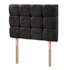 Chenille - Cubed Buttoned Single Headboard (3ft)