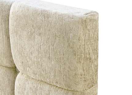 Chenille - Cubed Buttoned Single Headboard (3ft)