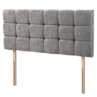 Chenille - Cubed Buttoned King Size Headboard (5ft)
